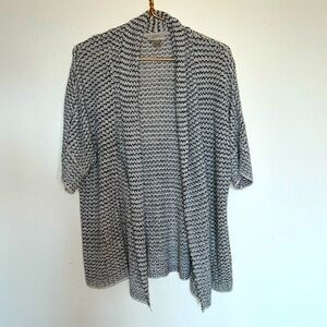 Ann Taylor Loft Short Sleeve Woven Cardigan